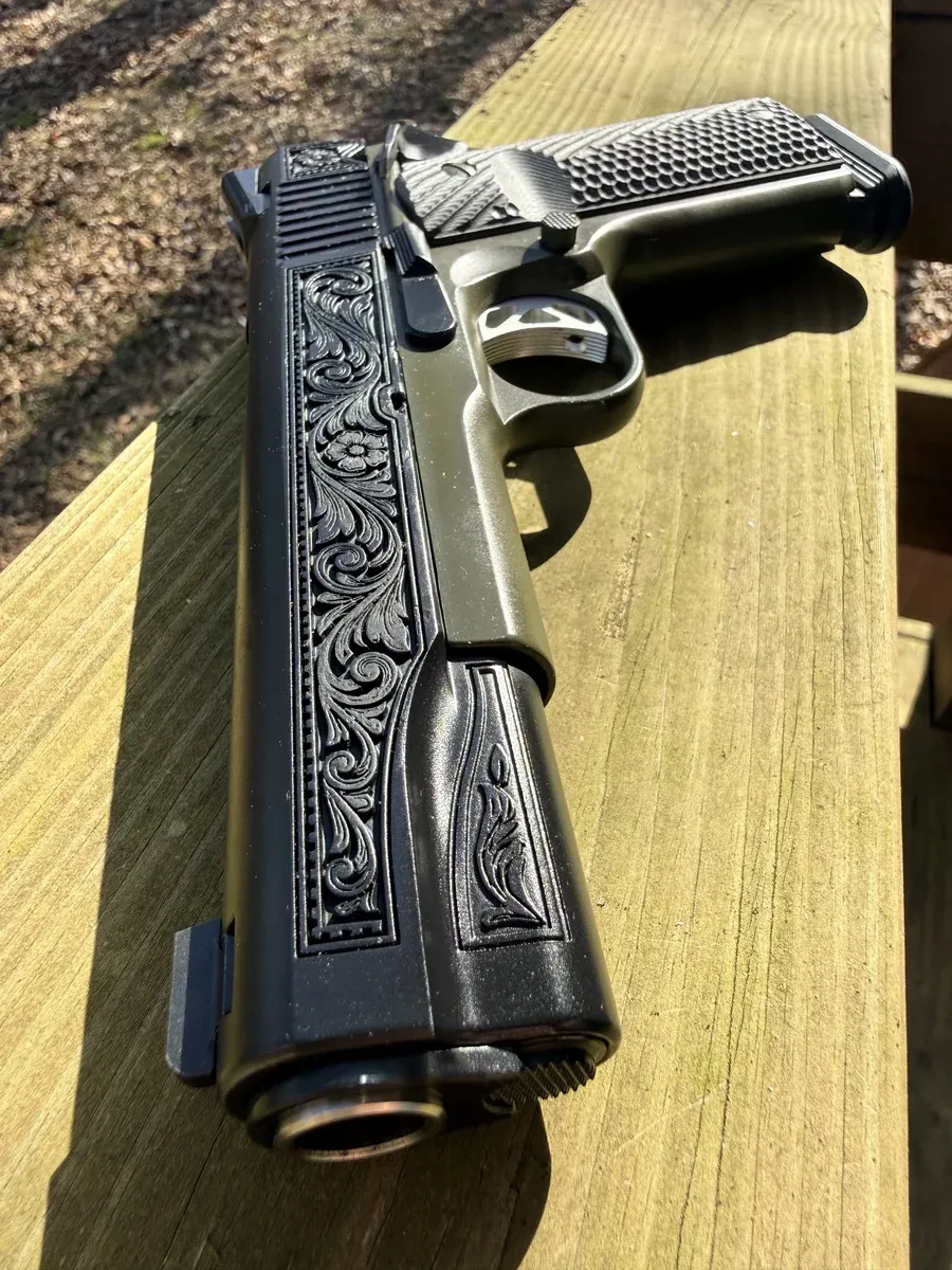 1911 Floral Scroll — Apex Coatings & Engraving