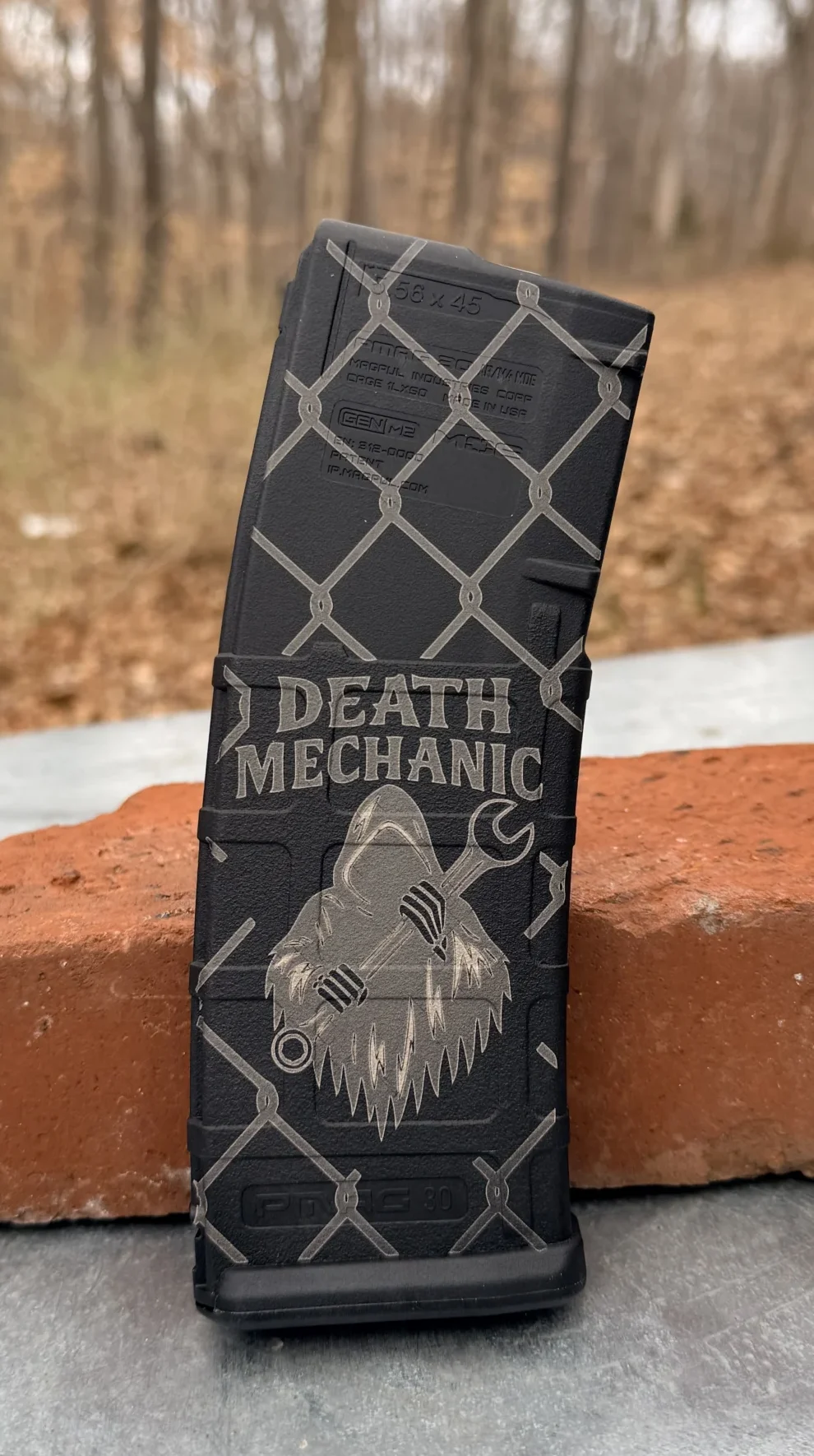 Custom PMAG Engraving — Design #19 — Apex Coatings & Engraving