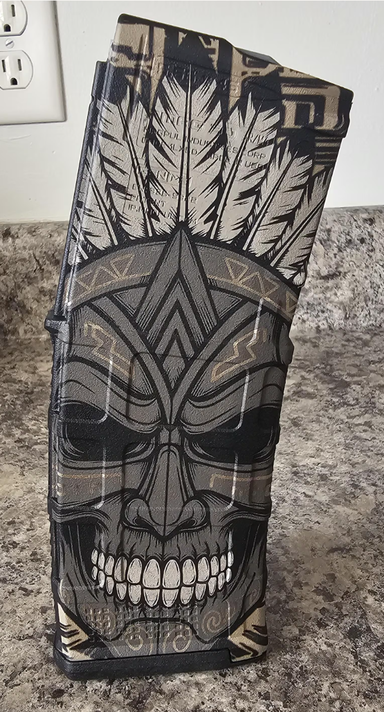 Custom PMAG Engraving — Axtec Warrior — Apex Coatings & Engraving