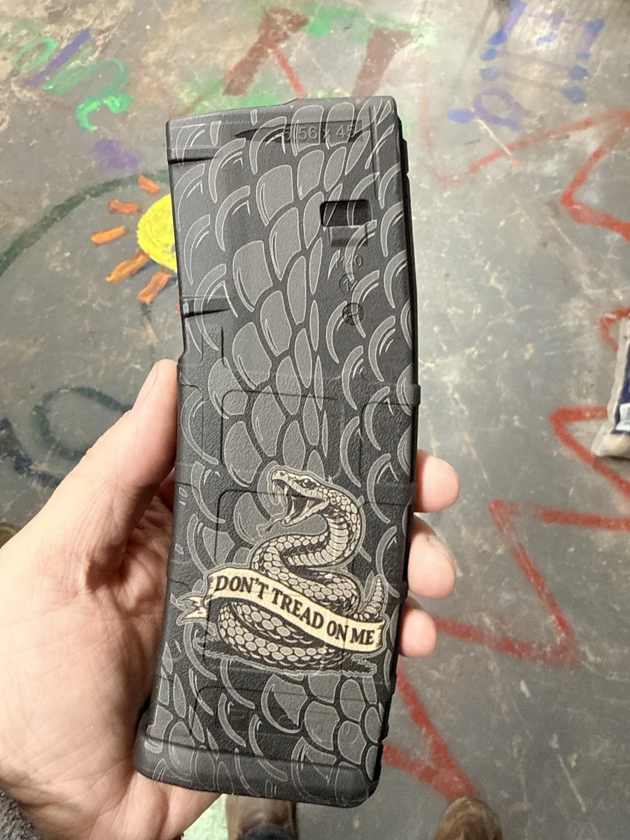 Ar Mag Dont Tread On Me Snake — Apex Coatings & Engraving