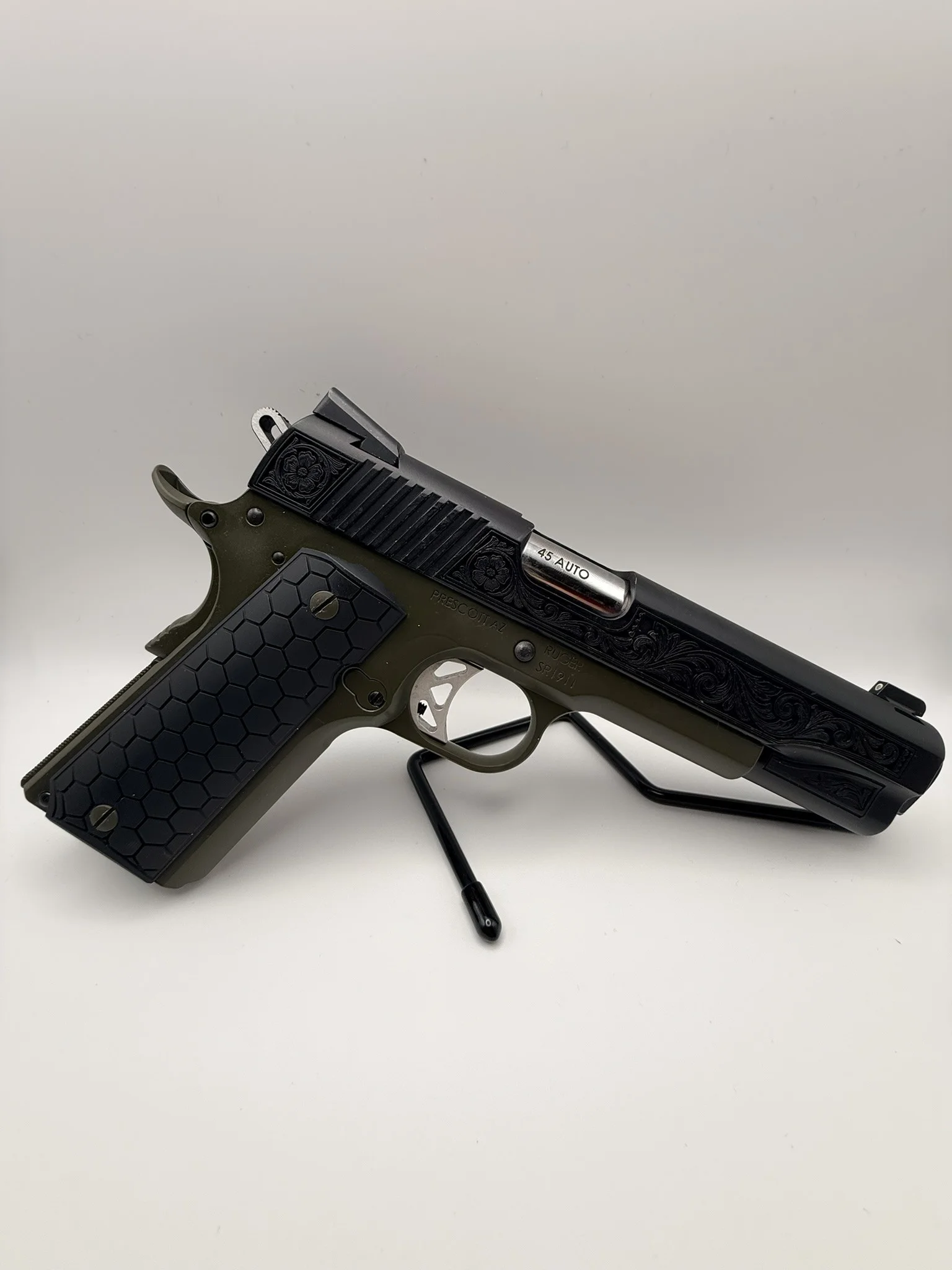 1911 Grip Panels — Black Cerakote — Apex Coatings & Engraving