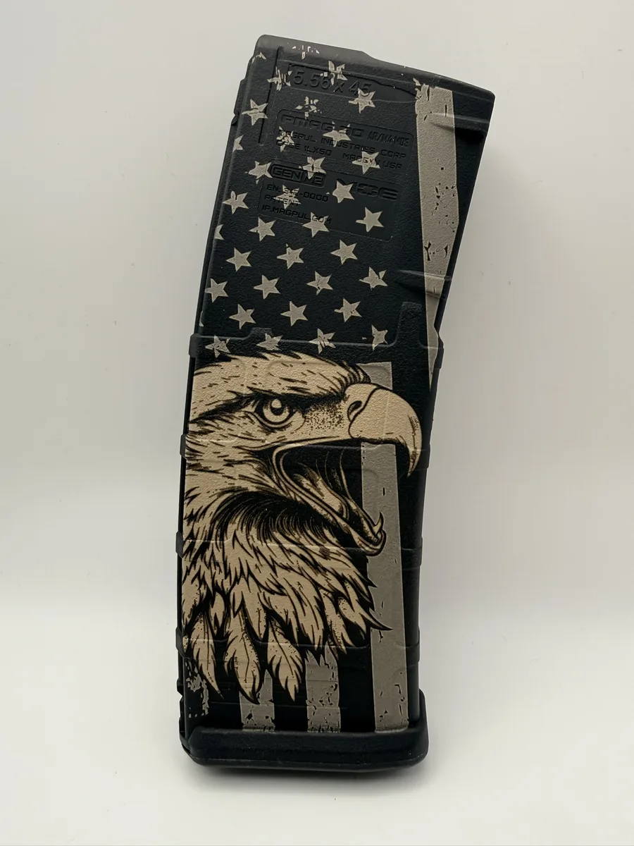 Custom PMAG Engraving — Freedom 1 — Apex Coatings & Engraving